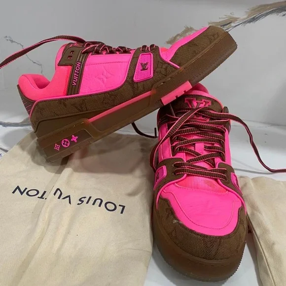 Louis Vuitton Shoes Louis Vuitton Trainer Pink And Bronw